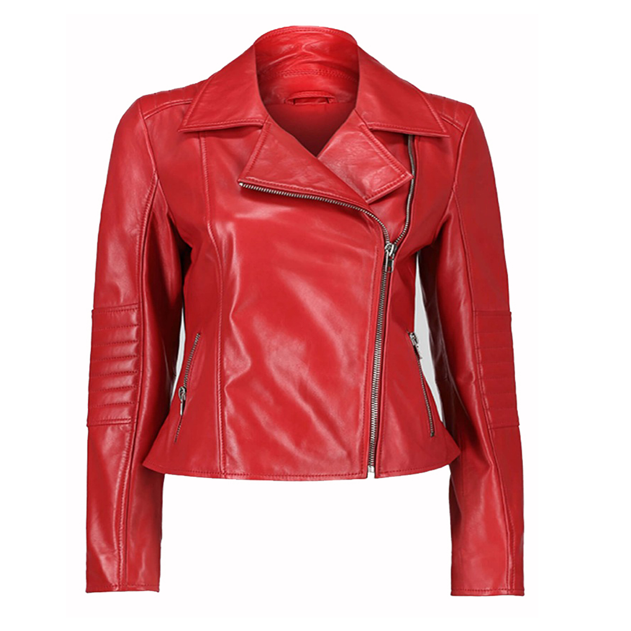 Angelina Women Leather Biker Jacket – Sync Leather